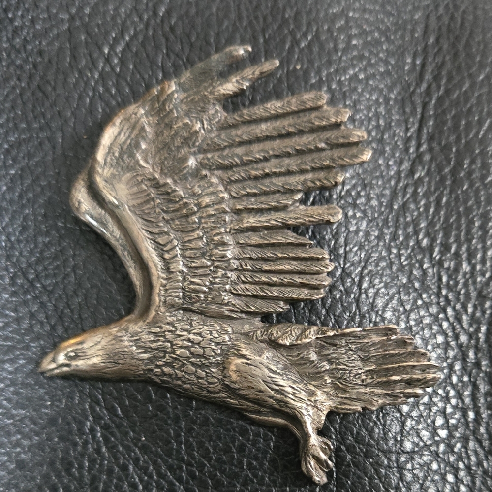 Sterling Silver Eagle/Hawk Pendant For Necklace 2.5" - Picture 2 of 5